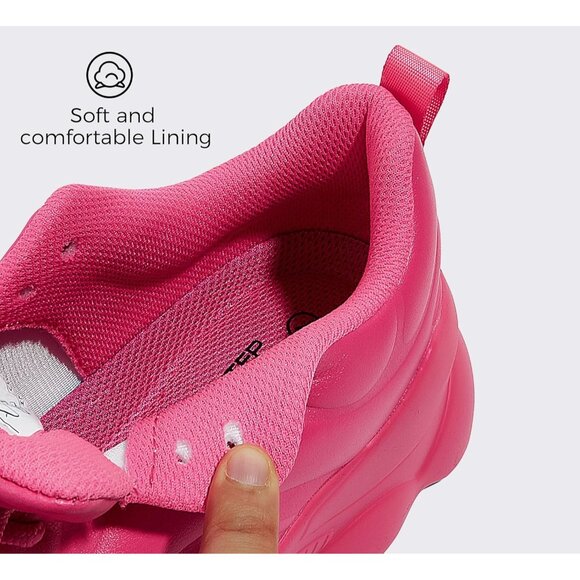 Women's 90s Chunky Sneakers Rope Platform Casual Thick Rave Walking Shoes Pink - Picture 4 of 9